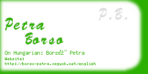 petra borso business card